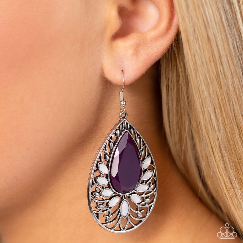 Floral Fairytale - Purple Earrings